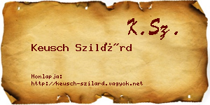 Keusch Szilárd névjegykártya