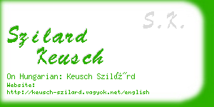 szilard keusch business card